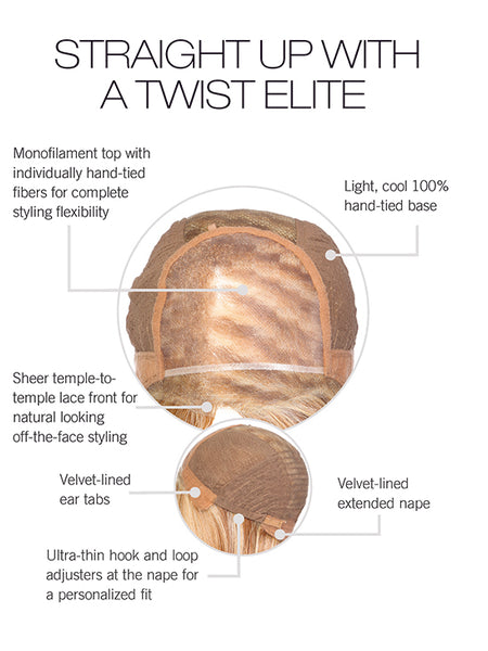 Straight Up With A Twist : HF Lace Front Mono Top Synthetic Wig