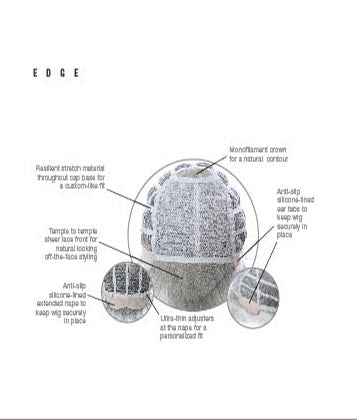 Edge : Lace Front Mono Crown Synthetic Wig